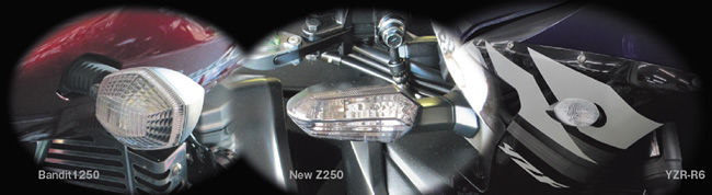 汎用 バイク ウィンカー CB系 CB750K CB400F ホーク オレンジ